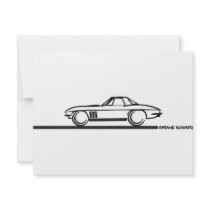 1965 Corvette Stingray Hardtop BLK Custom Invitation