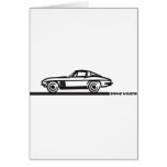1965 Corvette Stingray Split Blk Greeting Cards