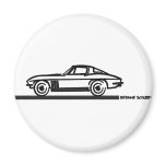 1965 Corvette Stingray Split Blk Fridge Magnet