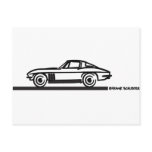 1965 Corvette Stingray Split Blk Postcard