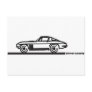1965 Corvette Stingray Split Blk Postcard