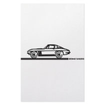 1965 Corvette Stingray Split Blk stationery