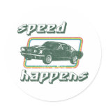 1965 Ford Mustang Fastback Round Stickers