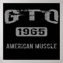 1965 GTO American Muscle Poster