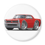 1965 GTO Red Car Refrigerator Magnets