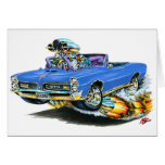 1966-67 GTO Blue Convertible Greeting Card