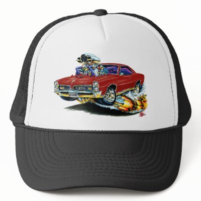 1966-67 GTO Maroon Car Hats by maddmaxart