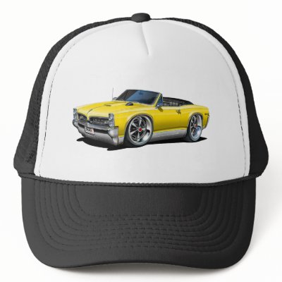 1966/67 GTO Yellow Convertible Hats by maddmaxart
