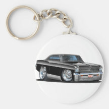 1966-67 Nova Black Car Keychain