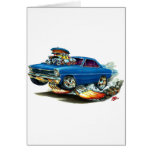 1966-67 Nova Blue Car Greeting Card