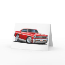 1966-67 Nova Red Car Greeting Card
