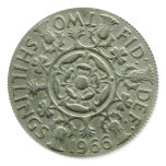 1966 British two shilling sticker