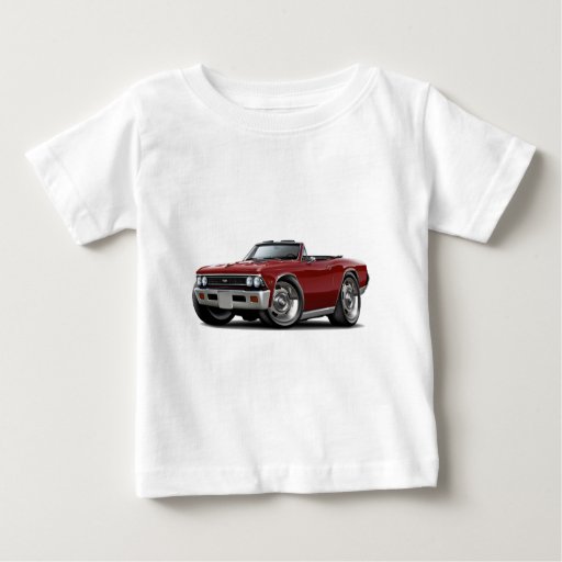 1966 Chevelle Maroon Convertible Tee Shirt Zazzle