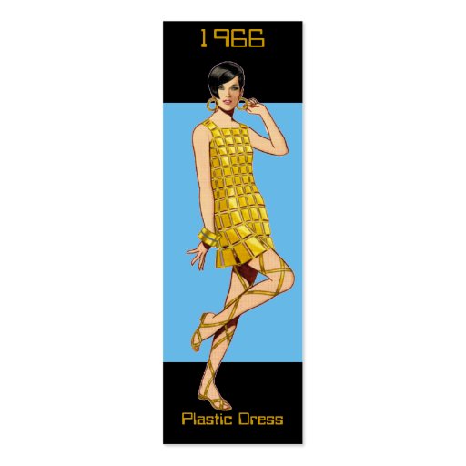 1966 Fashion Bookmark Business Cards (front side)