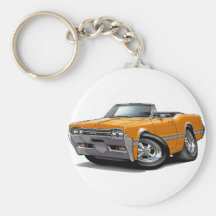 1966 Olds Cutlass Orange Convertible Keychains