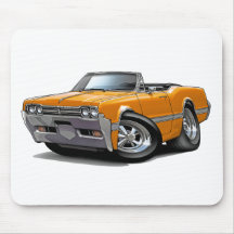 1966 Olds Cutlass Orange Convertible Mousepads