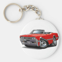 1966 Olds Cutlass Red Convertible Key Chain