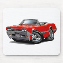 1966 Olds Cutlass Red Convertible Mouse Pad