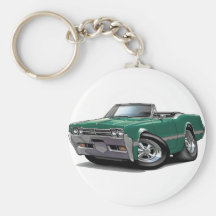 1966 Olds Cutlass Teal Convertible Key Chain