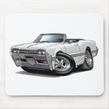 1966 Olds Cutlass White Convertible Mouse Pads