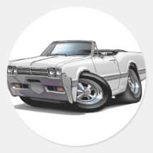 1966 Olds Cutlass White Convertible Stickers