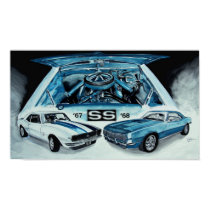 1967 1968 Chevy Camaro SS ART DESIGN by VinnyFish Posters