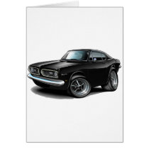 1967-69 Barracuda Black Car Greeting Cards