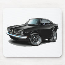 1967-69 Barracuda Black Car Mousepad