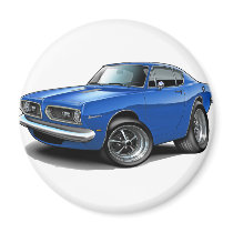 1967-69 Barracuda Blue Car Magnets