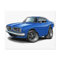 1967-69 Barracuda Blue Car Postcards