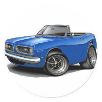 1967-69 Barracuda Blue Convertible Sticker