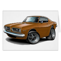 1967-69 Barracuda Brown Car Greeting Cards