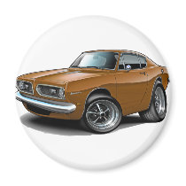 1967-69 Barracuda Brown Car Fridge Magnets
