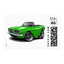 1967-69 Barracuda Lime Convertible Postage Stamps