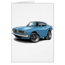 1967-69 Barracuda Lt Blue Car Greeting Cards