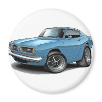 1967-69 Barracuda Lt Blue Car Magnet