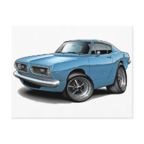 1967-69 Barracuda Lt Blue Car Post Cards