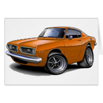 1967-69 Barracuda Orange Car Card