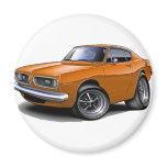1967-69 Barracuda Orange Car Refrigerator Magnets