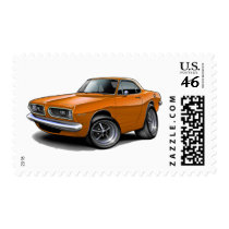 1967-69 Barracuda Orange Coupe Postage Stamps