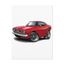 1967-69 Barracuda Red Car Post Card