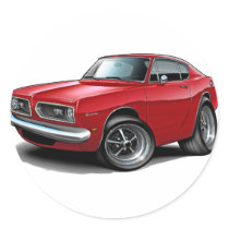 1967-69 Barracuda Red Car Stickers