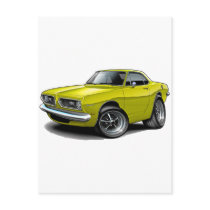 1967-69 Barracuda Yellow Coupe Postcard