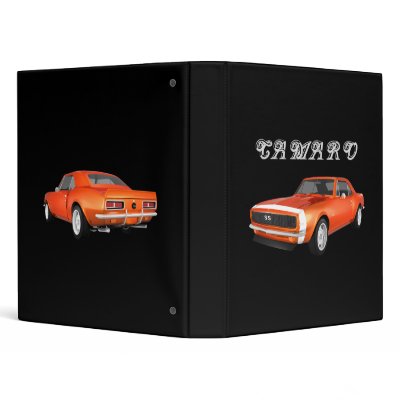 1967 Camaro Muscle Car: Orange Finish: Binder by spiritswitchboard