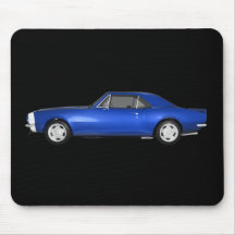 1967 Camaro SS: Blue Finish: 3D Model: Mouse Pads