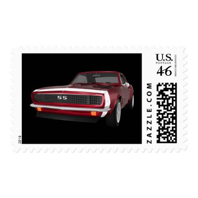 1967 Camaro SS Candy Apple 3D Model Postage by spiritswitchboard