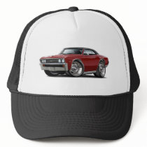 1967 Chevelle Maroon Black Top Mesh Hats