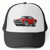 1967 Chevelle Red Black Top Mesh Hats