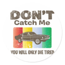 1967 Ford Mustang Fastback Round Stickers