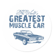1967 Plymouth Barracuda Round Sticker